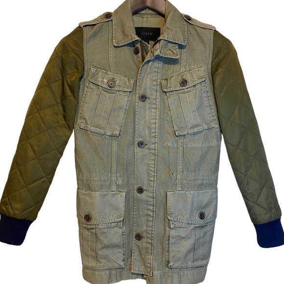J. Crew Jackets & Blazers - J Crew Green Washed & Aged Utility Jacket Women’s size XXS
